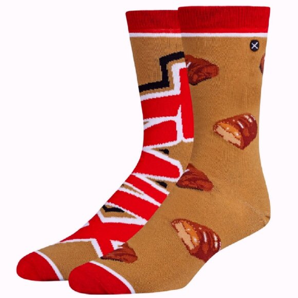 Twix Candy Bar Split Athletic Crew Socks - NEW Fast Ship - Picture 1 of 3